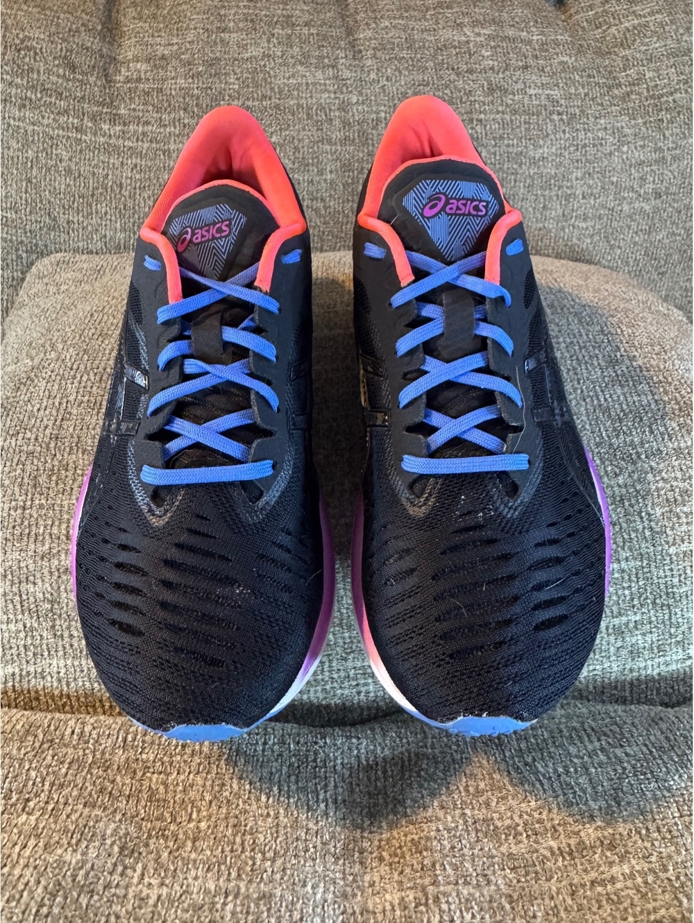 ASICS Novablast 1 Running Shoes Black Purple Orange Women's 7.5 - Picture 3 of 12